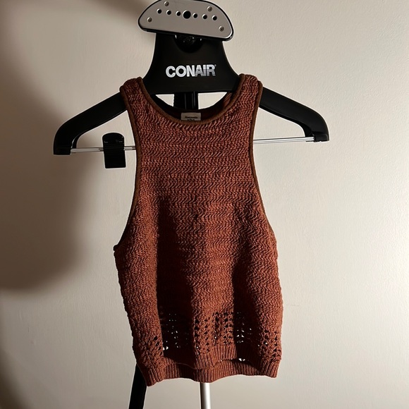 Racerback Knit Sleeveless Top in Rust - Picture 1 of 6